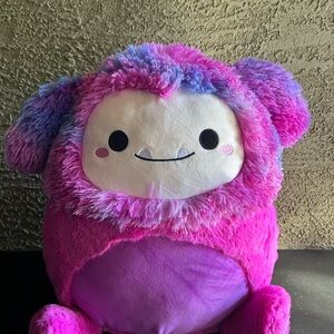 Squishmallows FuzzAMallow 16 inch Woxie the Magenta Bigfoot